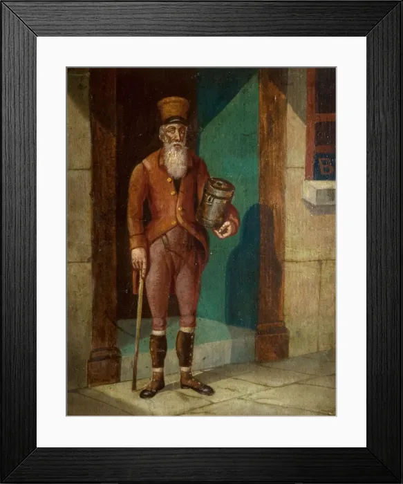 Framed Print : Portrait of James Guidney, known as, Jimmy the Rockman, (1782-1866), [undated Framed Print : Portrait of James Guidney, known as, Jimmy the Rockman, (1782-1866), [undated