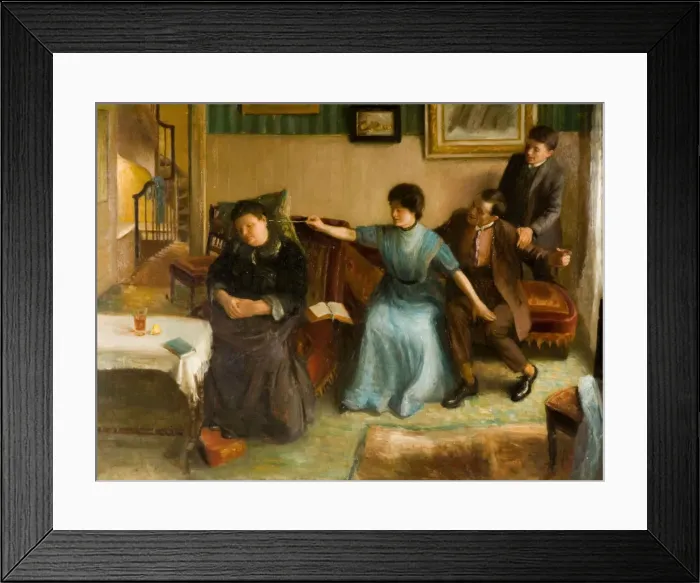 Framed Print : Portrait of the Artists Family, a Playful Scene, 1910-1911. Creator: Mark Gertler Framed Print : Portrait of the Artists Family, a Playful Scene, 1910-1911. Creator: Mark Gertler