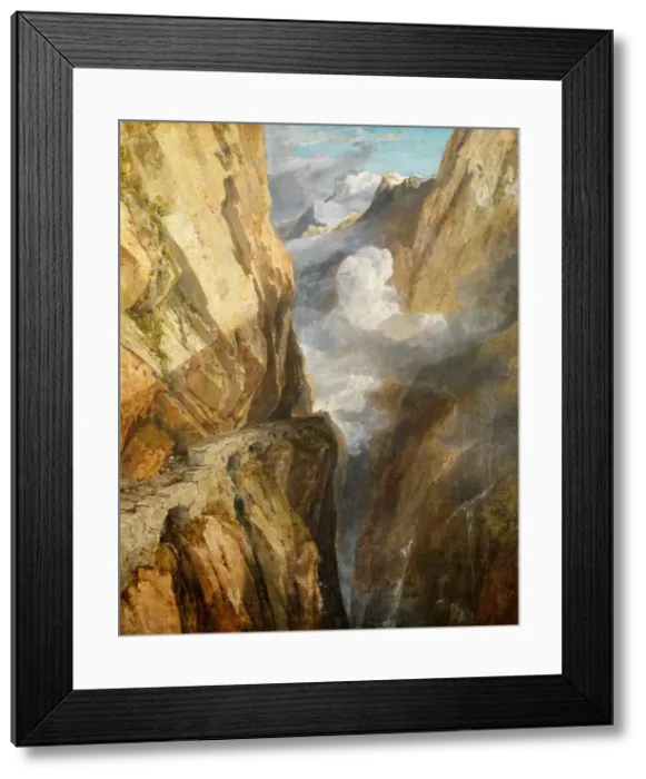 Framed Print : The Pass of Saint Gotthard, Switzerland, 1803-04. Creator: JMW Turner Framed Print : The Pass of Saint Gotthard, Switzerland, 1803-04. Creator: JMW Turner