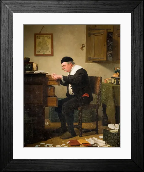 Framed Print : Where Is It?, 1882. Creator: Henry Stacy Marks Framed Print : Where Is It?, 1882. Creator: Henry Stacy Marks