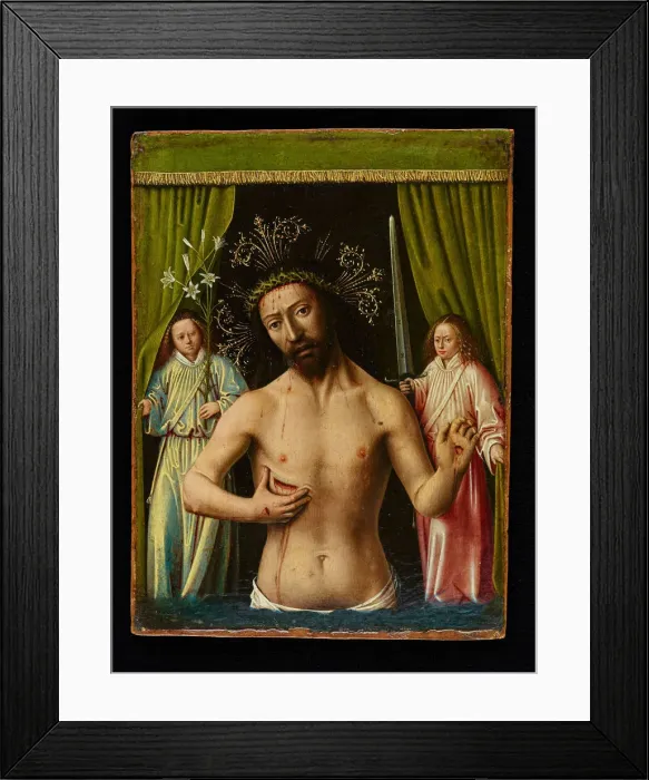 Framed Print : Christ as the Man of Sorrows, 1450. Creator: Petrus Christus Framed Print : Christ as the Man of Sorrows, 1450. Creator: Petrus Christus