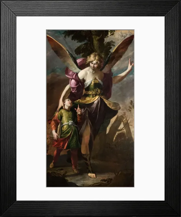 Framed Print : The Guardian Angel, 1630. Creator: Gioacchino Assereto Framed Print : The Guardian Angel, 1630. Creator: Gioacchino Assereto