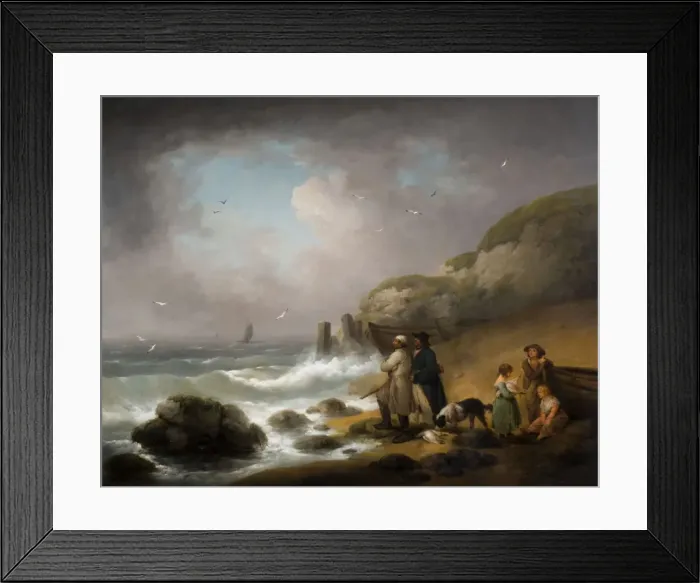 Framed Print : Shooting Sea Fowl, 1795. Creator: George Morland Framed Print : Shooting Sea Fowl, 1795. Creator: George Morland