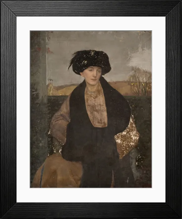 Framed Print : Portrait Of Mrs Lester Of Slad Valley, Stroud, 1914. Creator: Henry Payne Framed Print : Portrait Of Mrs Lester Of Slad Valley, Stroud, 1914. Creator: Henry Payne