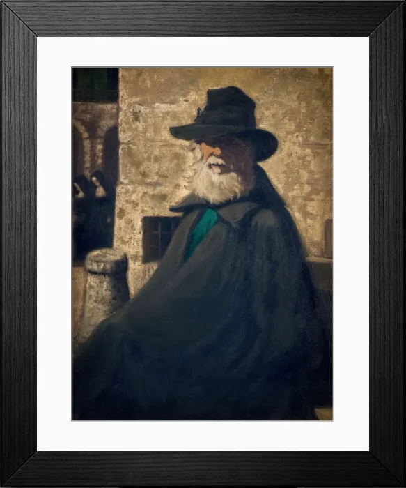 Framed Print : An Old Beggar, 1930. Creator: James Pryde Framed Print : An Old Beggar, 1930. Creator: James Pryde