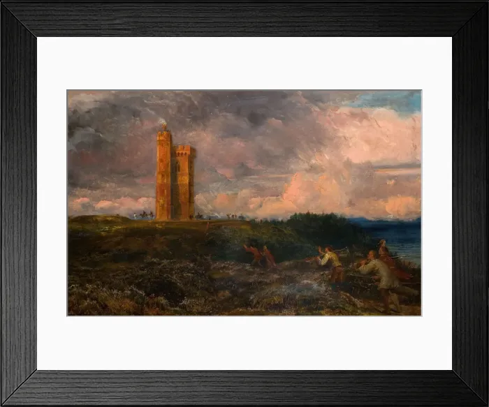 Framed Print : The Firing Of The Beacon (1868-1870). Creator: Richard Redgrave Framed Print : The Firing Of The Beacon (1868-1870). Creator: Richard Redgrave