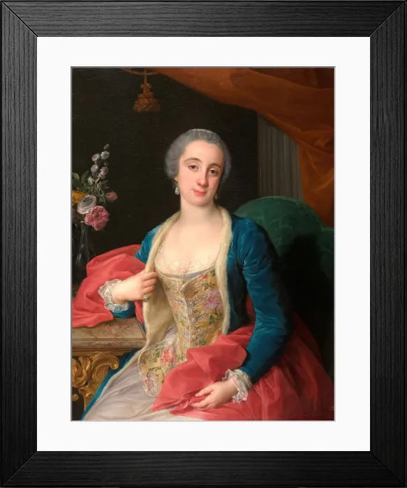 Framed Print : Portrait of Duchess Sforza Cesarini (d. 1765), 1768. Creator: Pompeo Batoni Framed Print : Portrait of Duchess Sforza Cesarini (d. 1765), 1768. Creator: Pompeo Batoni
