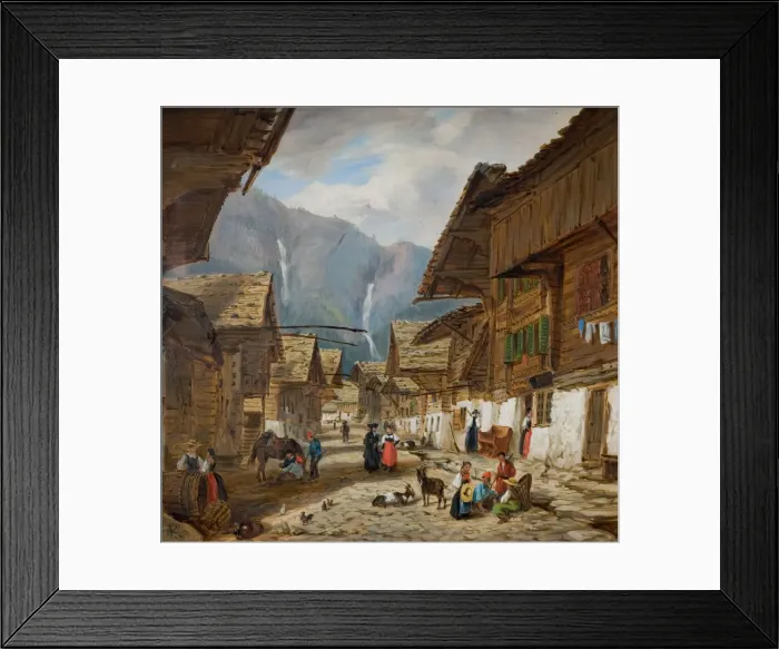 Framed Print : Andermatt, Switzerland, 1880. Creator: Hopkins Horsley Hobday Horsley Framed Print : Andermatt, Switzerland, 1880. Creator: Hopkins Horsley Hobday Horsley