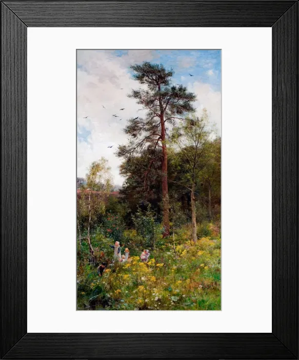 Framed Print : A Nook In Natures Garden, 1879. Creator: James Aumonier Framed Print : A Nook In Natures Garden, 1879. Creator: James Aumonier
