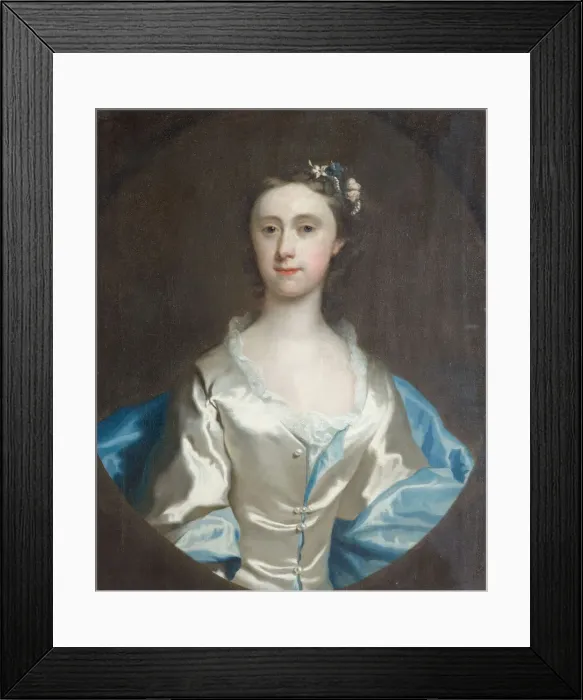 Framed Print : Portrait of a Woman, 1745. Creator: Joseph Highmore Framed Print : Portrait of a Woman, 1745. Creator: Joseph Highmore