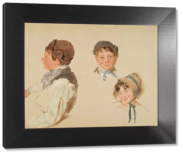 Heads of Children, Boy and Girl, Three Studies, 1850. Creator