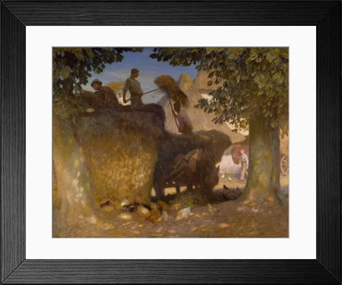 Framed Print : Building the Rick, 1907. Creator: George Clausen Framed Print : Building the Rick, 1907. Creator: George Clausen