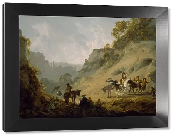 Gypsies with an Ass Race, 1792. Creator: Julius Caesar Ibbetson