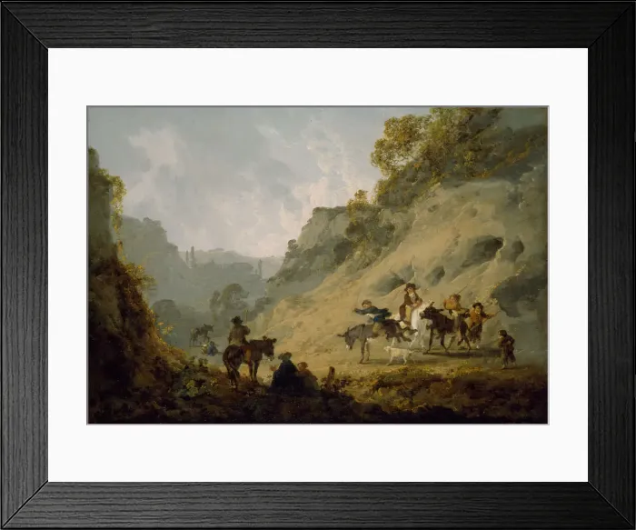 Framed Print : Gypsies with an Ass Race, 1792. Creator: Julius Caesar Ibbetson Framed Print : Gypsies with an Ass Race, 1792. Creator: Julius Caesar Ibbetson