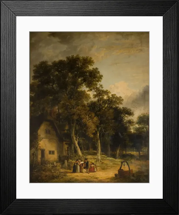 Framed Print : Cottage In A Wood, 1859. Creator: James Stark Framed Print : Cottage In A Wood, 1859. Creator: James Stark