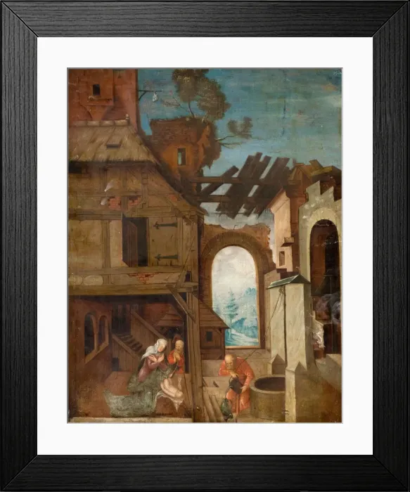 Framed Print : Nativity, c1530-1550. Creator: Herri met de Bles Framed Print : Nativity, c1530-1550. Creator: Herri met de Bles
