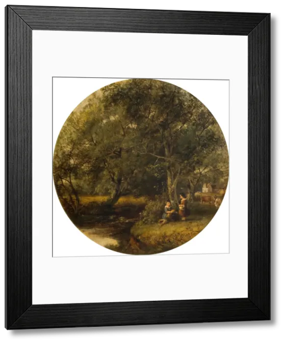 Framed Print : The Stream, 1875. Creator: James Baylis Allen Framed Print : The Stream, 1875. Creator: James Baylis Allen