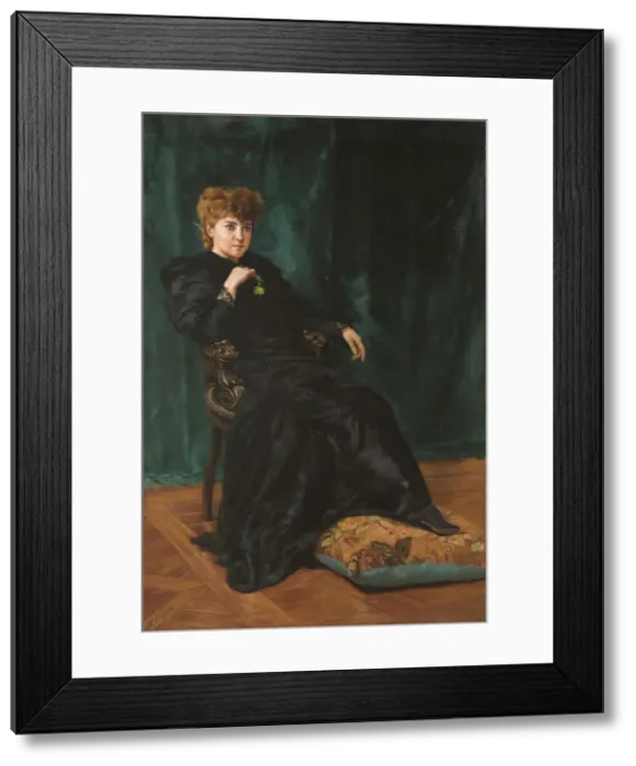 Framed Print : Minnie Maddern Fiske, 1893. Creator: Maximilien Colin