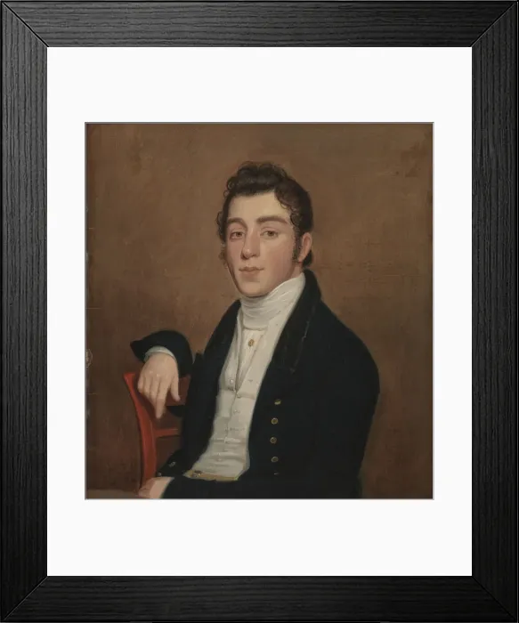 Framed Print : Portrait of Mendes Cohen, 1818. Creator: Joseph Wood Framed Print : Portrait of Mendes Cohen, 1818. Creator: Joseph Wood