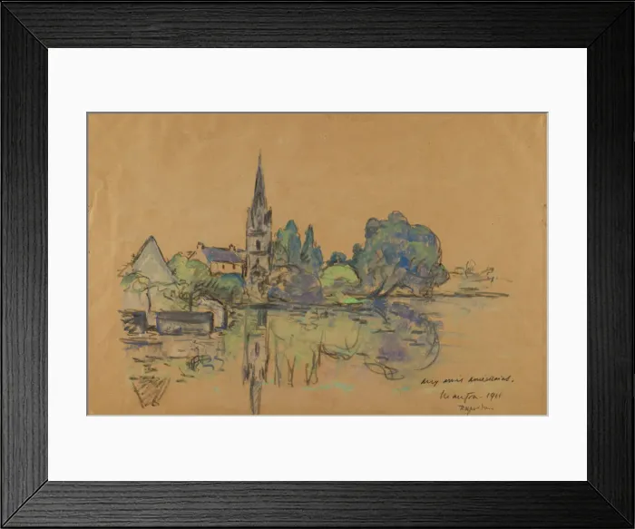 Framed Print : Landscape, 1911. Creator: Maxime Emile Louis Maufra Framed Print : Landscape, 1911. Creator: Maxime Emile Louis Maufra