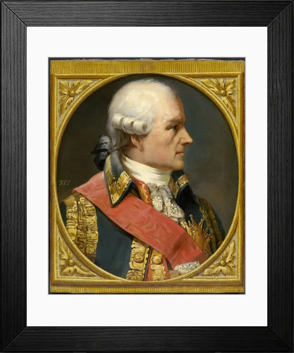 Framed Print : Jean Baptiste de Rochambeau, mid-19th century. Creator: Joseph-DesireCourt Framed Print : Jean Baptiste de Rochambeau, mid-19th century. Creator: Joseph-DesireCourt