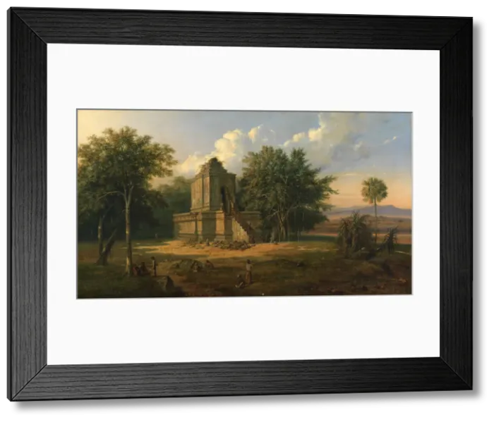 Framed Print : Javanese Temple in Ruins, 1860. Creator: Raden Saleh