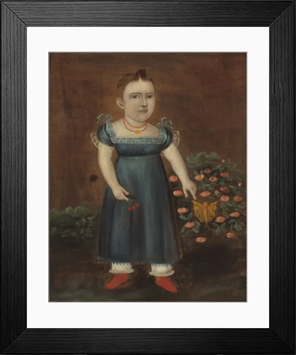 Framed Print : Portrait of Adelia Ellender, ca. 1803-1805. Creator: Joshua Johnson Framed Print : Portrait of Adelia Ellender, ca. 1803-1805. Creator: Joshua Johnson
