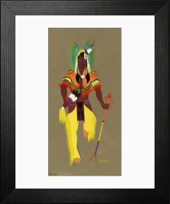Framed Print : War Dancer, ca. 1915-1937. Creator: Monroe Tsatoke Framed Print : War Dancer, ca. 1915-1937. Creator: Monroe Tsatoke