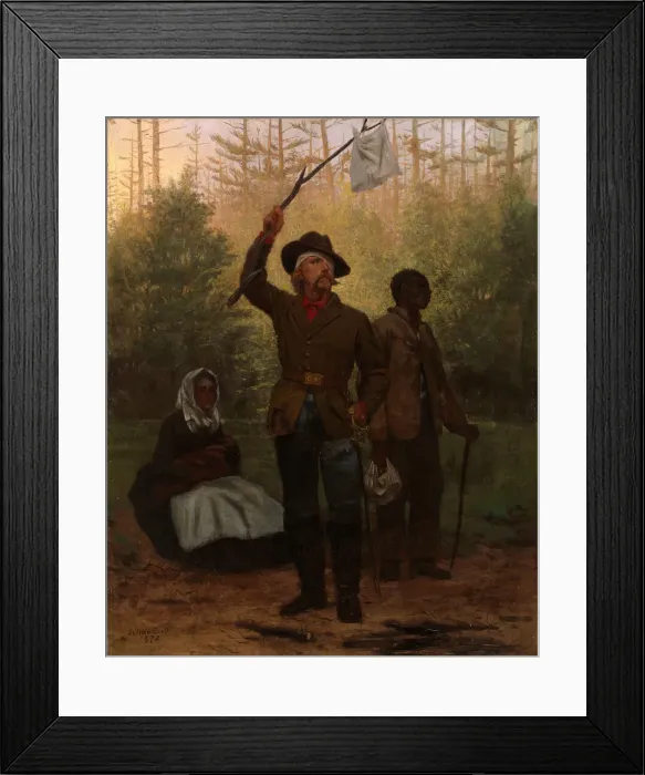 Framed Print : Surrender of a Confederate Soldier, 1873. Creator: Julian Scott Framed Print : Surrender of a Confederate Soldier, 1873. Creator: Julian Scott