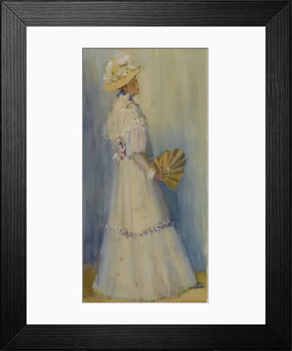 Framed Print : Lady with a Fan, late 19th-early 20th century. Creator: Rhoda Holmes Nicholls Framed Print : Lady with a Fan, late 19th-early 20th century. Creator: Rhoda Holmes Nicholls