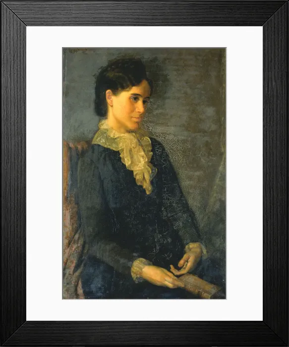 Framed Print : Hester Marian Wait Lay, Portrait of the Artists Wife, 1880. Creator: Oliver Ingraham Lay Framed Print : Hester Marian Wait Lay, Portrait of the Artists Wife, 1880. Creator: Oliver Ingraham Lay