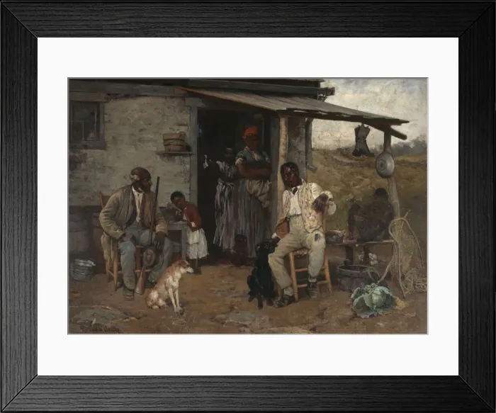 Framed Print : A Dog Swap, 1881. Creator: Richard Norris Brooke Framed Print : A Dog Swap, 1881. Creator: Richard Norris Brooke