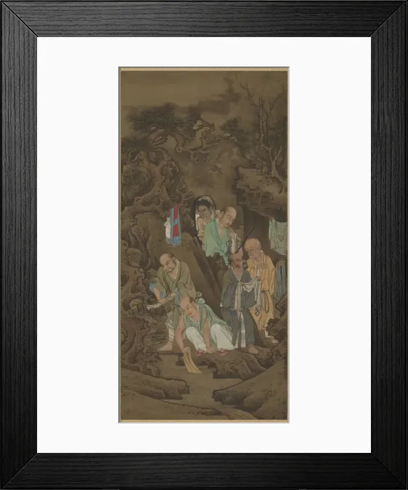 Framed Print : Luohan Laundering, 1178. Creator: Lin Tinggui Framed Print : Luohan Laundering, 1178. Creator: Lin Tinggui
