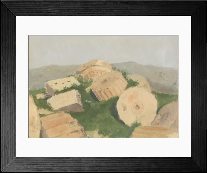 Framed Print : Broken Column, Parthenon, 1869. Creator: Lockwood de Forest