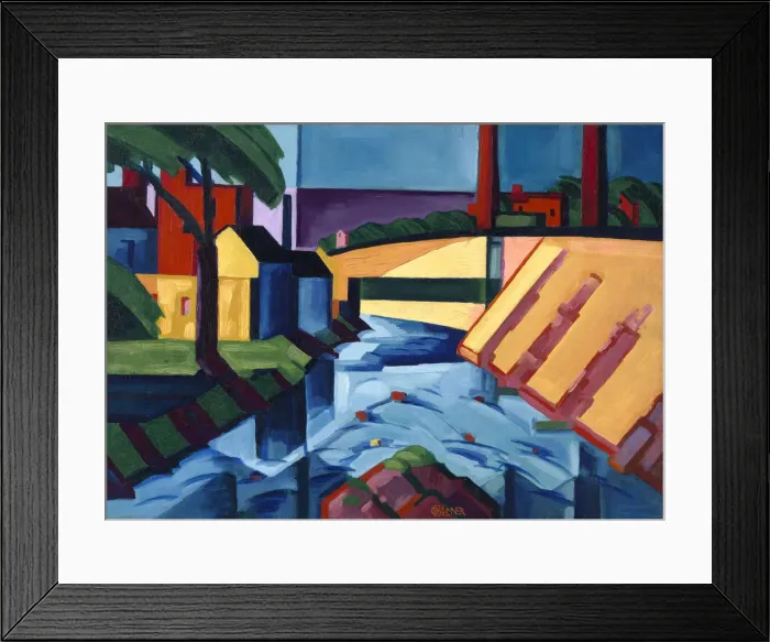 Framed Print : Evening Tones, 1911-1917. Creator: Oscar Bluemner Framed Print : Evening Tones, 1911-1917. Creator: Oscar Bluemner