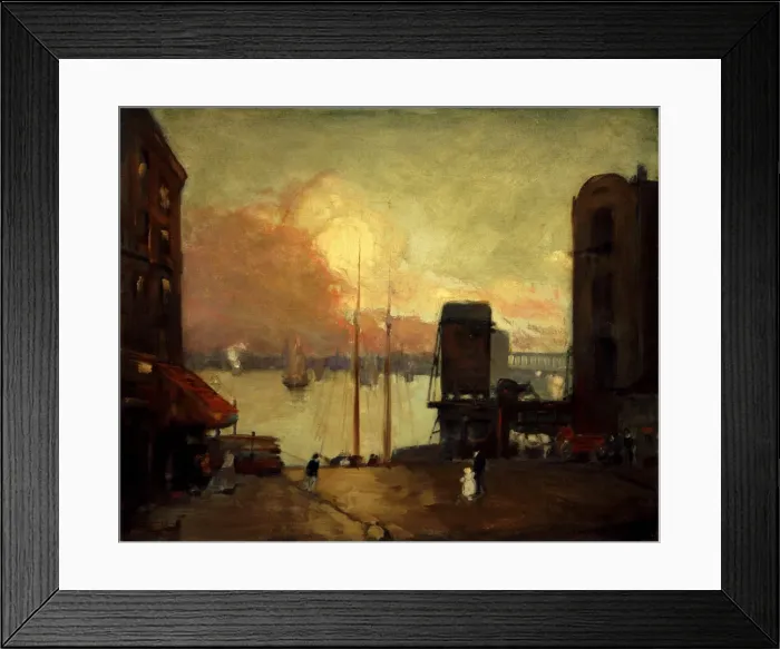 Framed Print : Cumulus Clouds, East River, 1901-1902. Creator: Robert Henri Framed Print : Cumulus Clouds, East River, 1901-1902. Creator: Robert Henri