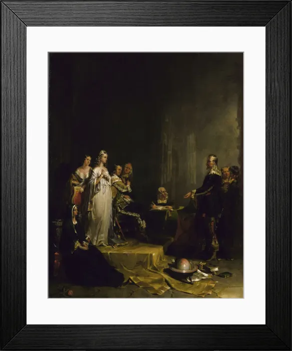 Framed Print : Columbus before the Queen, 1841. Creator: Peter Frederick Rothermel Framed Print : Columbus before the Queen, 1841. Creator: Peter Frederick Rothermel