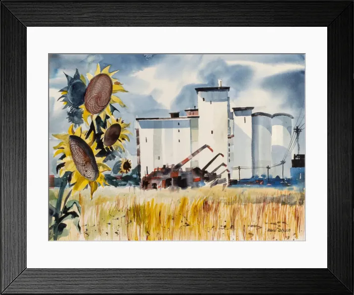 Framed Print : Grain Elevator, Kansas, n. d. Creator: Robert Johnson Framed Print : Grain Elevator, Kansas, n. d. Creator: Robert Johnson