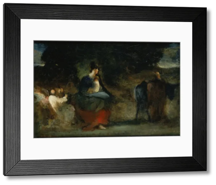 Framed Print : Flight into Egypt, mid-late 19th century. Creator: Robert Loftin Newman Framed Print : Flight into Egypt, mid-late 19th century. Creator: Robert Loftin Newman
