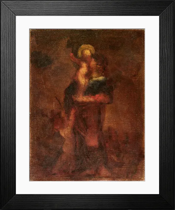 Framed Print : The Holy Family, mid-late 19th century. Creator: Robert Loftin Newman Framed Print : The Holy Family, mid-late 19th century. Creator: Robert Loftin Newman