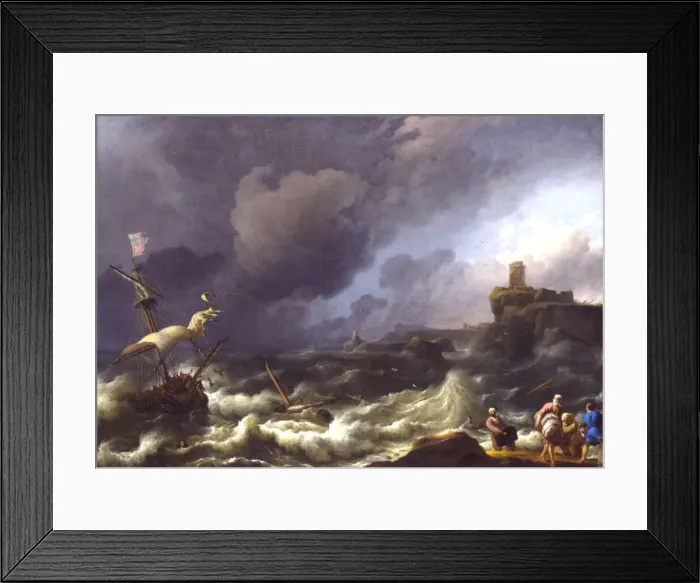 Framed Print : The Storm, late 17th century? Creator: Ludolf Backhuysen I Framed Print : The Storm, late 17th century? Creator: Ludolf Backhuysen I