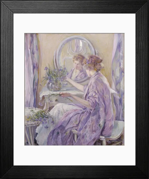 Framed Print : The Violet Kimono, ca. 1910. Creator: Robert Reid Framed Print : The Violet Kimono, ca. 1910. Creator: Robert Reid