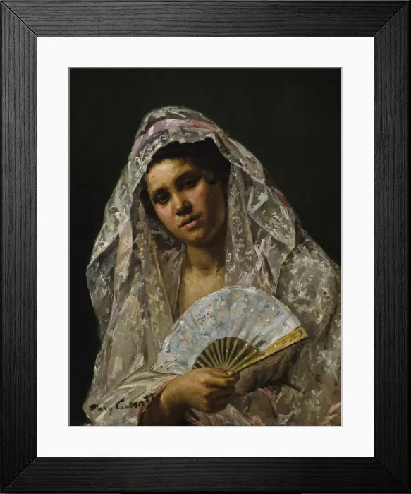 Framed Print : Spanish Dancer Wearing a Lace Mantilla, 1873. Creator: Mary Cassatt Framed Print : Spanish Dancer Wearing a Lace Mantilla, 1873. Creator: Mary Cassatt