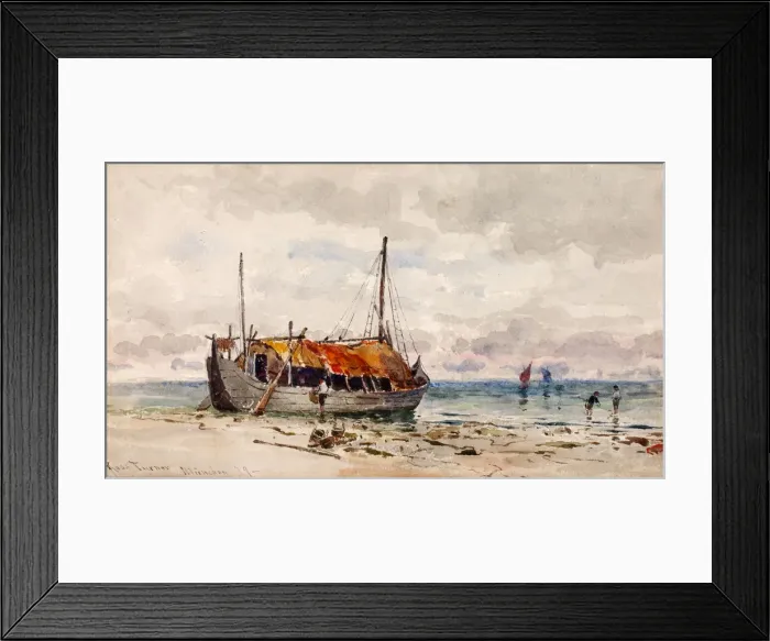 Framed Print : The Mussel Gatherers, 1879. Creator: Ross Turner Framed Print : The Mussel Gatherers, 1879. Creator: Ross Turner