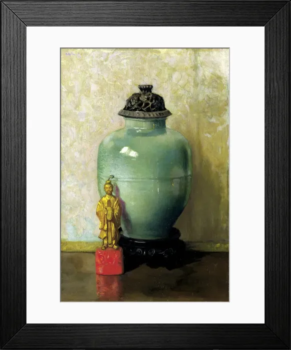 Framed Print : Green Chinese Jar, 1924. Creator: Ruth Payne Burgess Framed Print : Green Chinese Jar, 1924. Creator: Ruth Payne Burgess