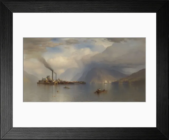 Framed Print : Storm King on the Hudson, 1866. Creator: Samuel Colman Framed Print : Storm King on the Hudson, 1866. Creator: Samuel Colman