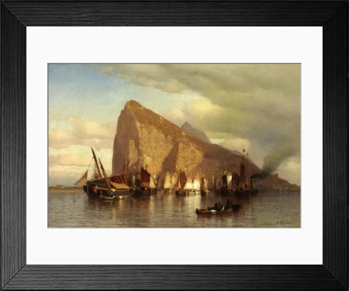 Framed Print : Clearing Storm at Gibraltar, ca. 1860. Creator: Samuel Colman Framed Print : Clearing Storm at Gibraltar, ca. 1860. Creator: Samuel Colman