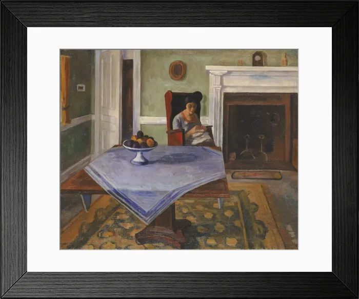 Framed Print : Farm Interior, ca. 1924. Creator: Samuel Halpert Framed Print : Farm Interior, ca. 1924. Creator: Samuel Halpert