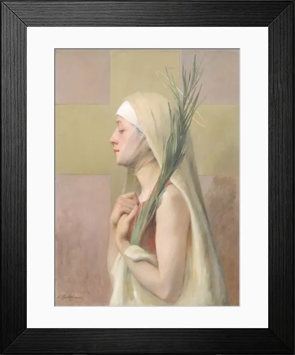 Framed Print : Une Martyre (Saint Thechla), 1891. Creator: Sarah Paxton Ball Dodson Framed Print : Une Martyre (Saint Thechla), 1891. Creator: Sarah Paxton Ball Dodson