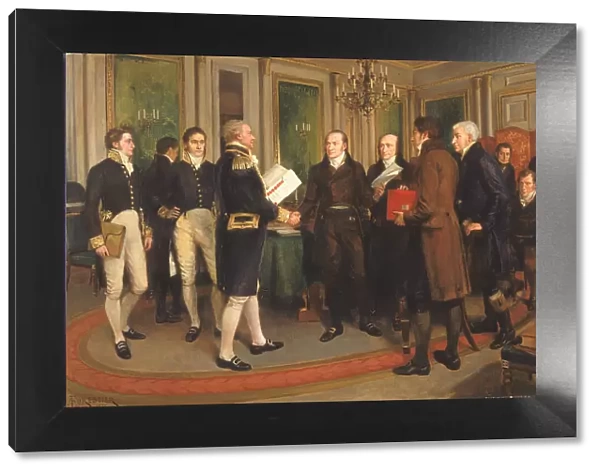 The Signing of the Treaty of Ghent, Christmas Eve, 1814, 1914. Creator: Amedee Forestier